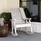 Highwood Usa Weatherly Rocking Chair Outdoor Furniture for Patio, Backyard, Garden AD-RKCH2-WHE - alternate 3